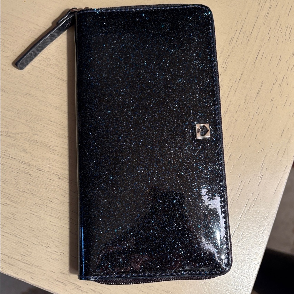 Kate Spade Black Sparkle Wallet NWOT - Picture 4 of 13